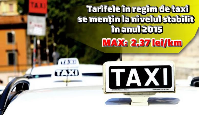 Tarifele în regim de taxi se mențin